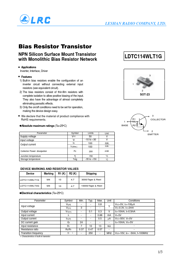 LDTC114WLT1G