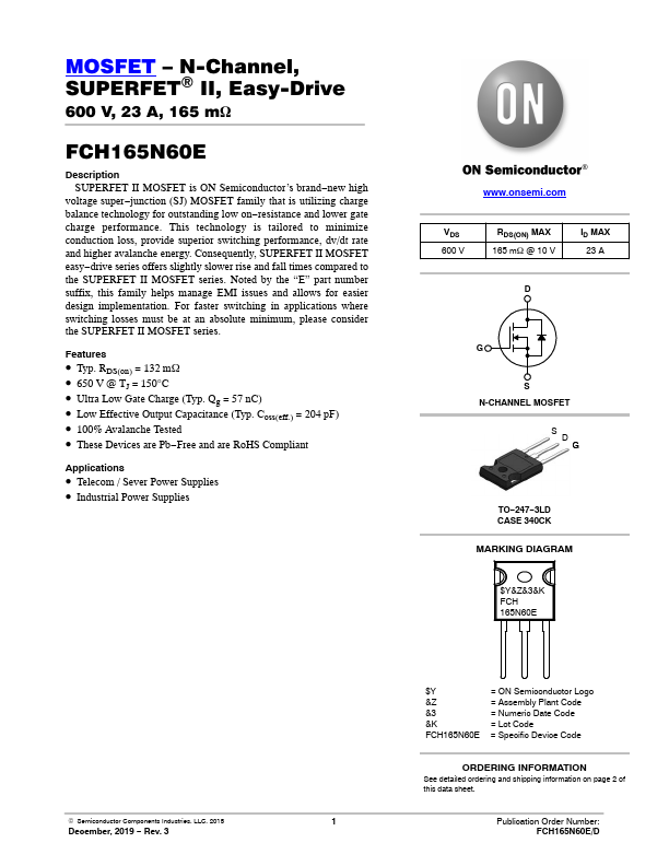 FCH165N60E