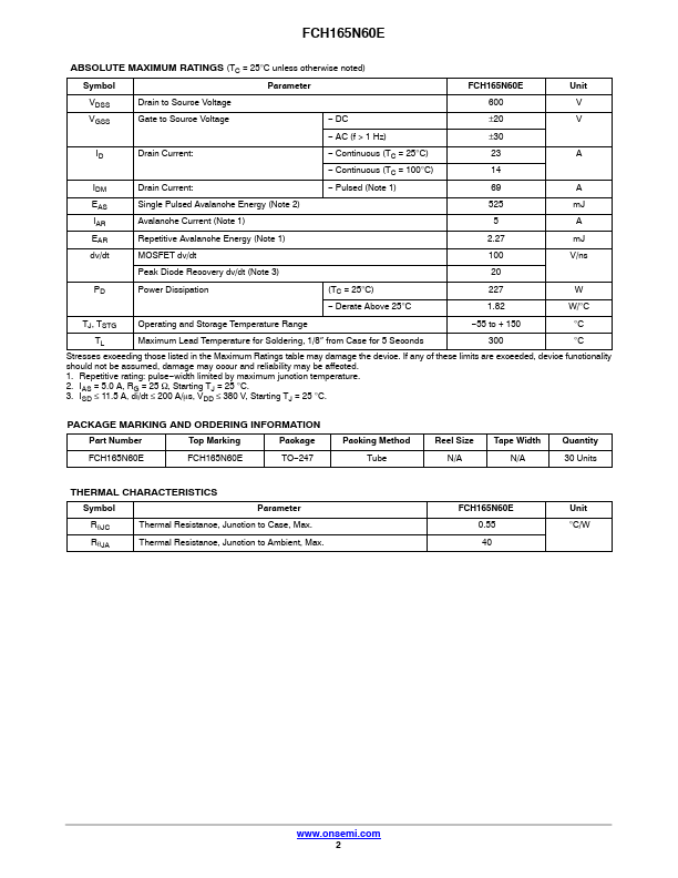 FCH165N60E