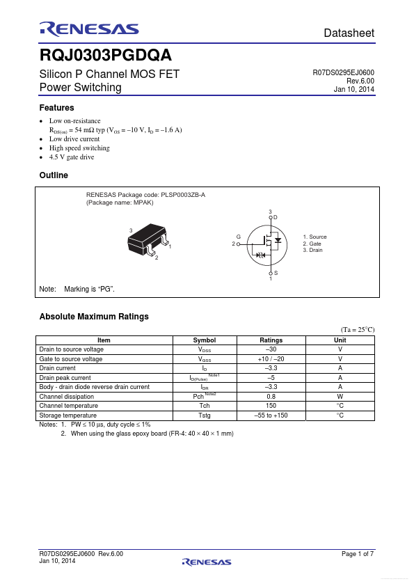 RQJ0303PGDQA