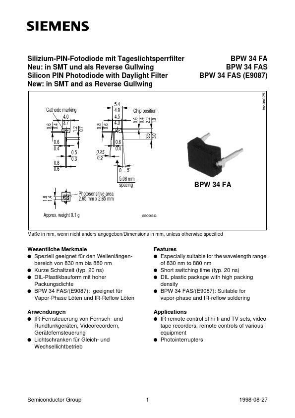 BPW34FA