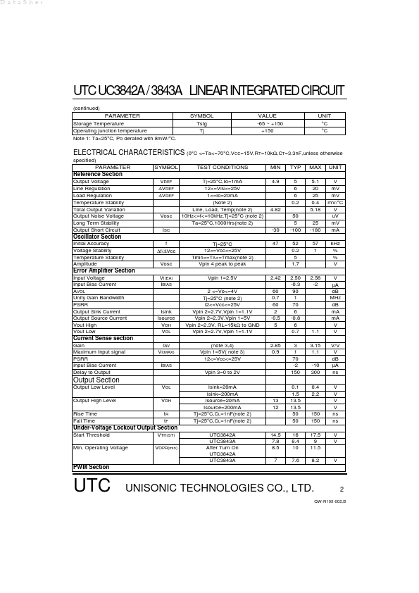 UTC3843A