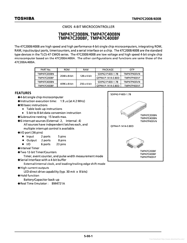 TMP47C200BF