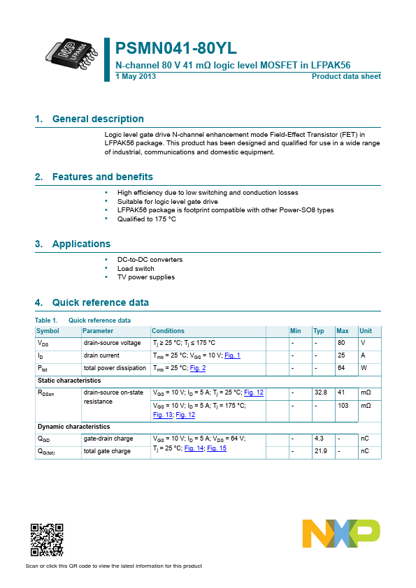 PSMN041-80YL