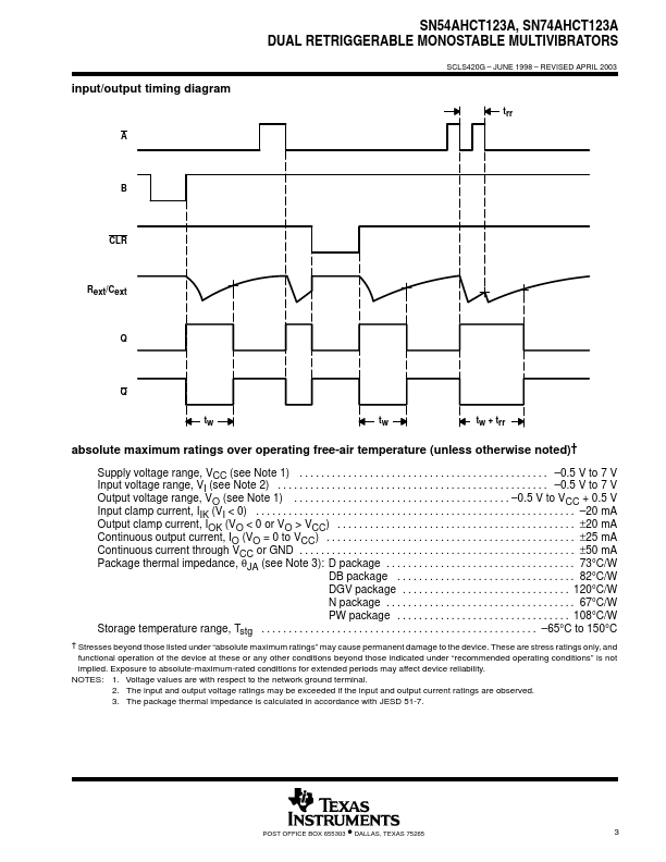 SN74AHCT123A