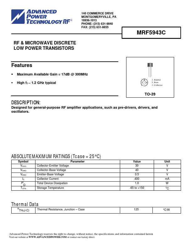 MRF5943C