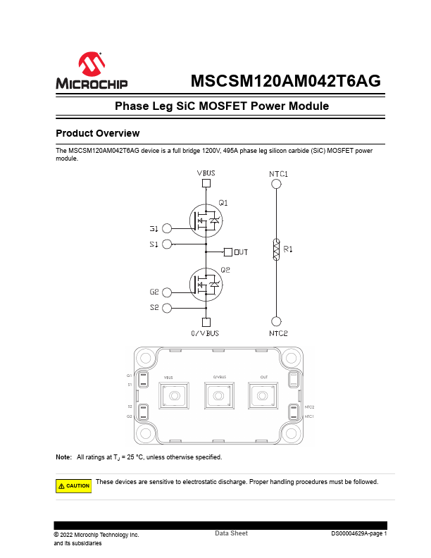 MSCSM120AM042T6AG