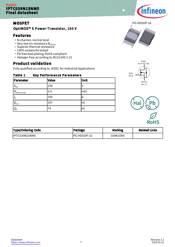 IPTC039N15NM5