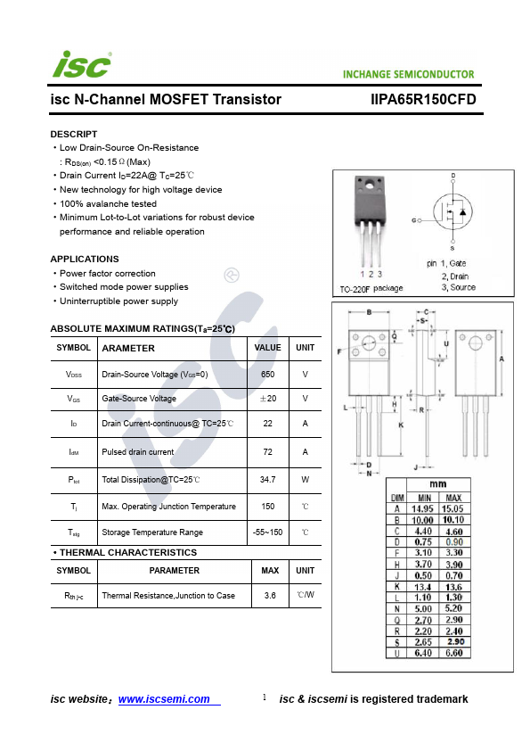 IIPA65R150CFD