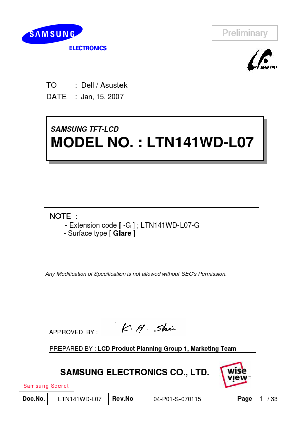 LTN141WD-L07