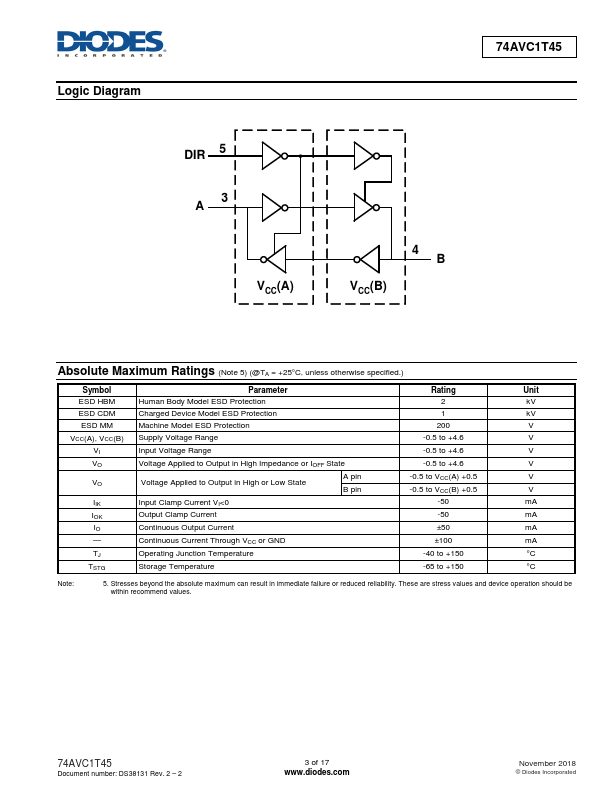 74AVC1T45