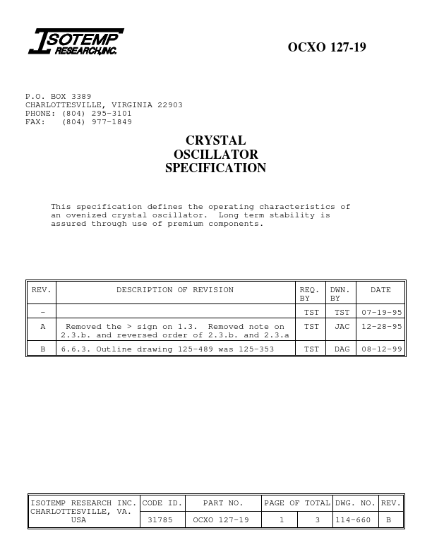 OCXO-127-19