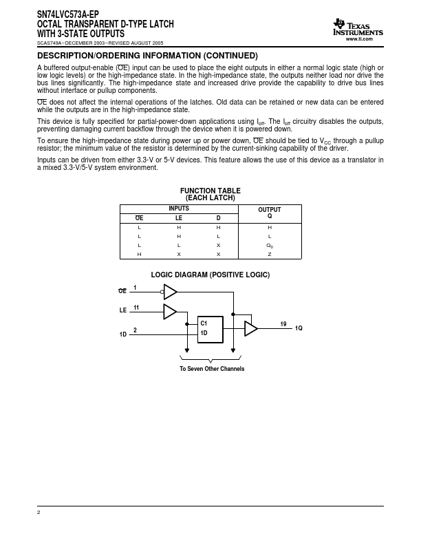 SN74LVC573A-EP