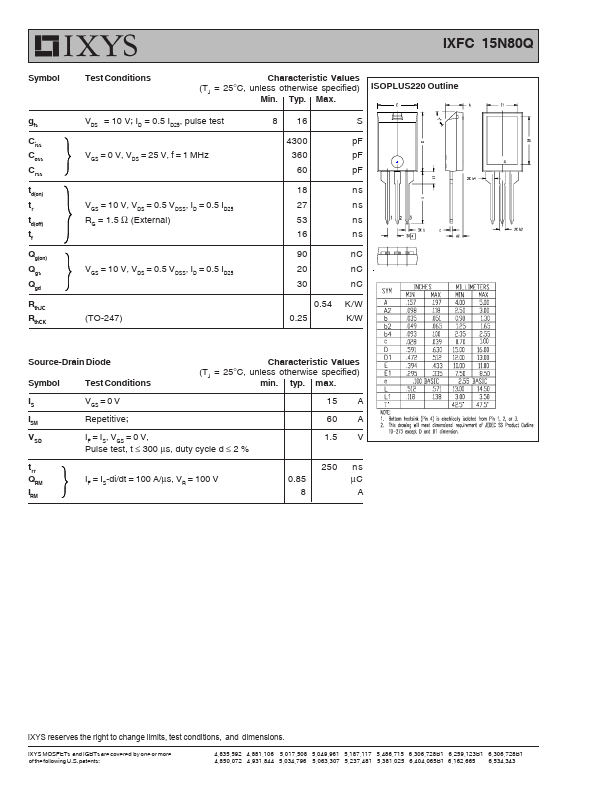 IXFC15N80Q