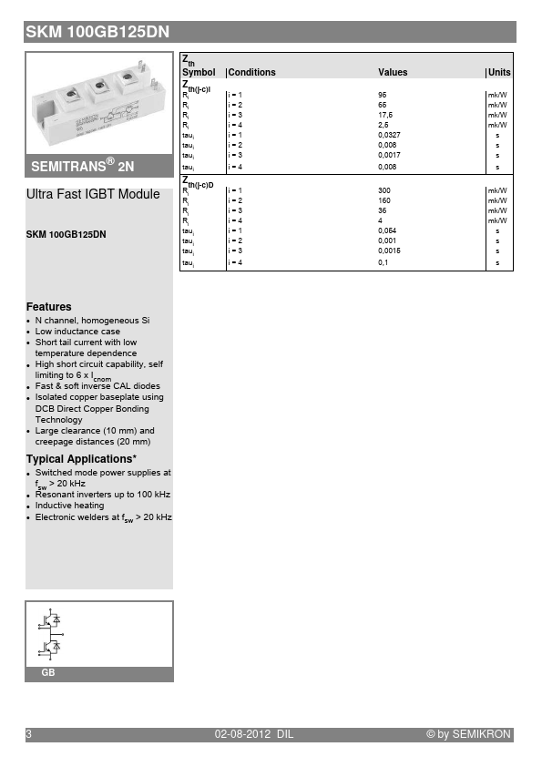 SKM100GB125DN