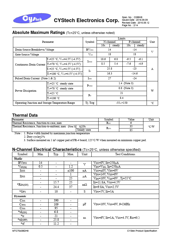 MTC7540BDH8