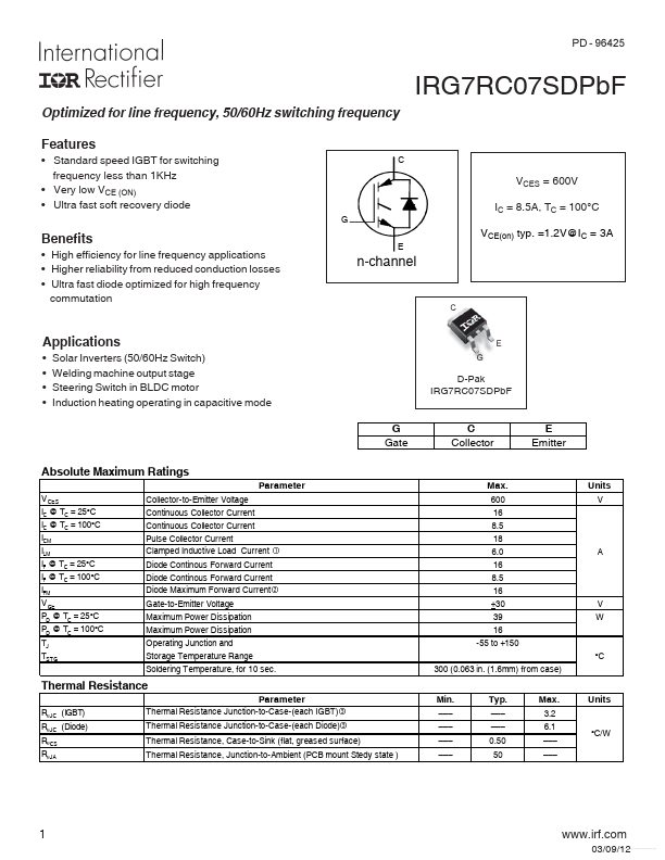 IRG7RC07SDPBF