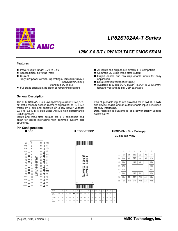 LP62S1024AU-70LLT