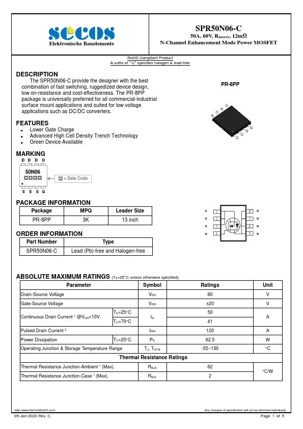 SPR50N06-C