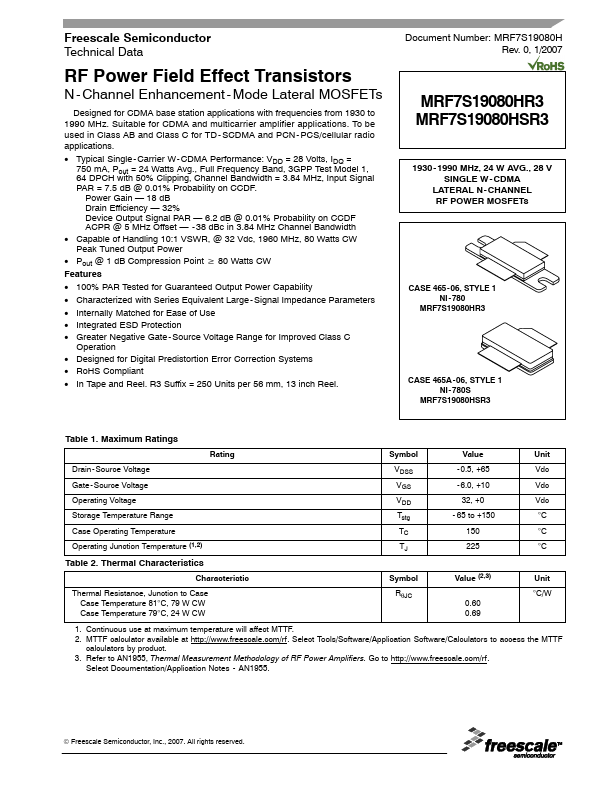 MRF7S19080HR3