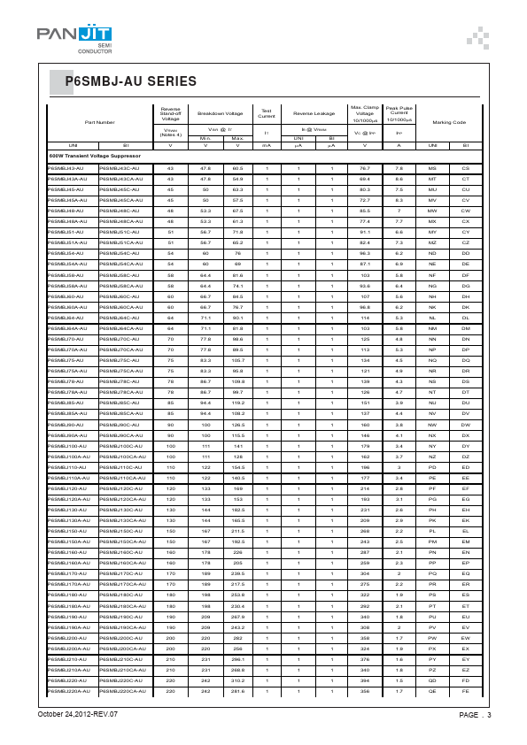 P6SMBJ220CA-AU