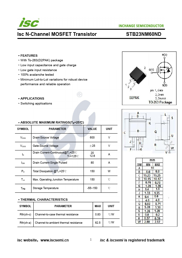 STB23NM60ND