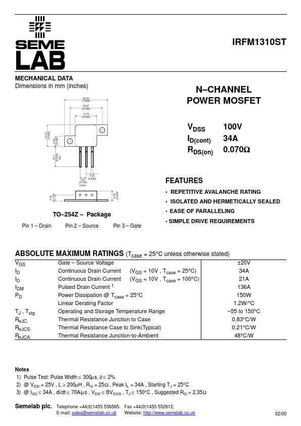 IRFM1310ST