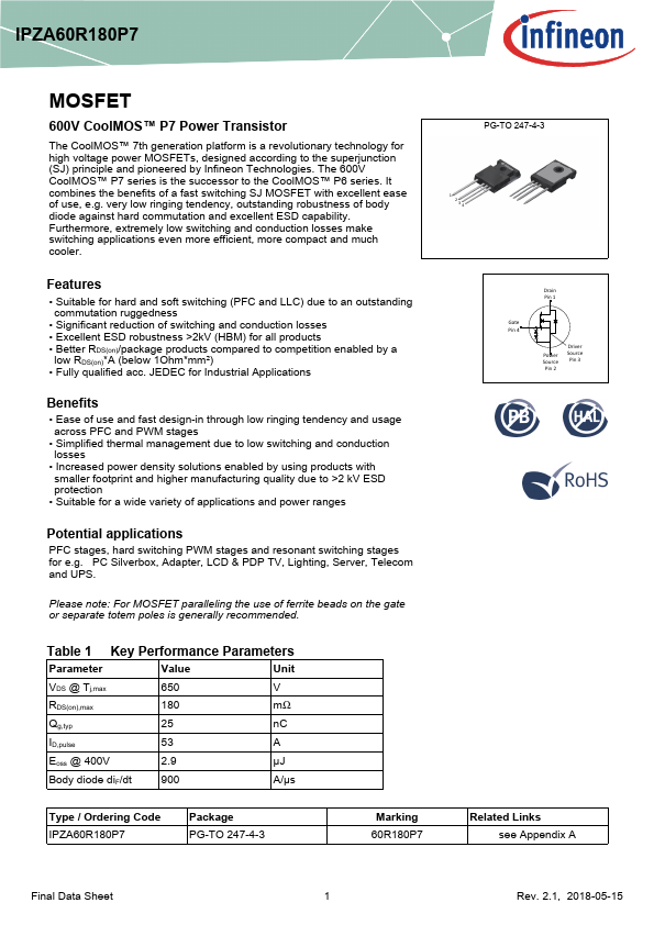 IPZA60R180P7