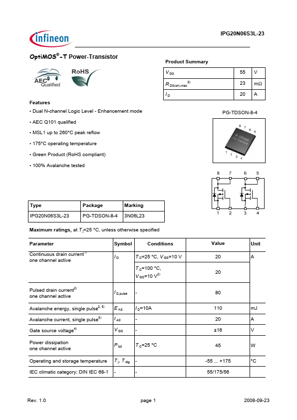 IPG20N06S3L-23