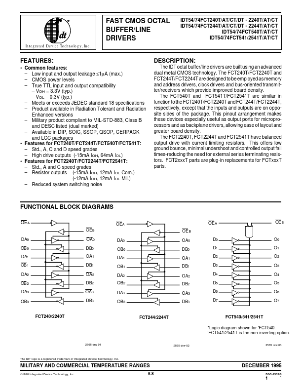 IDT54FCT2541AT