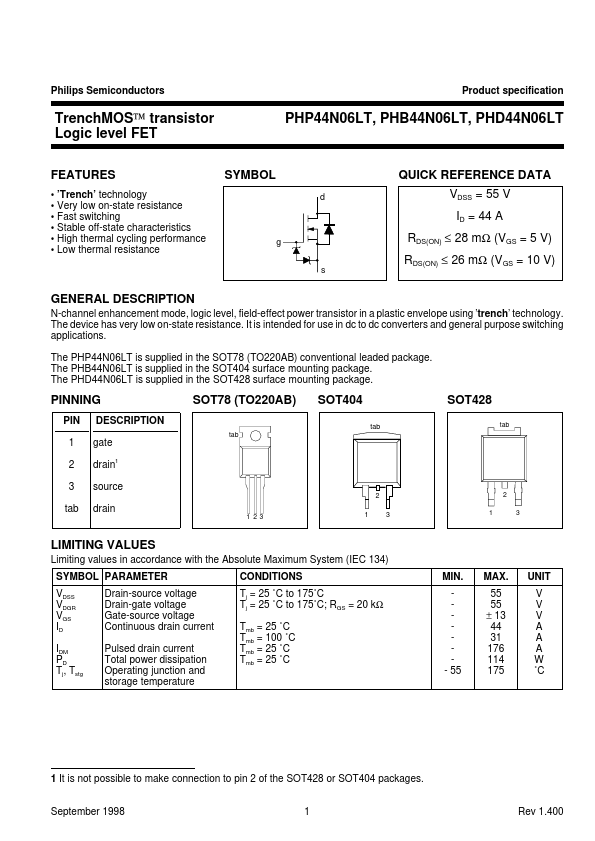 PHD44N06LT