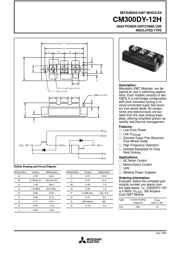 CM300DY-12