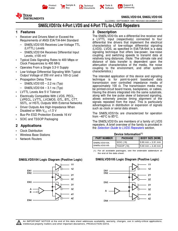 SN65LVDS104