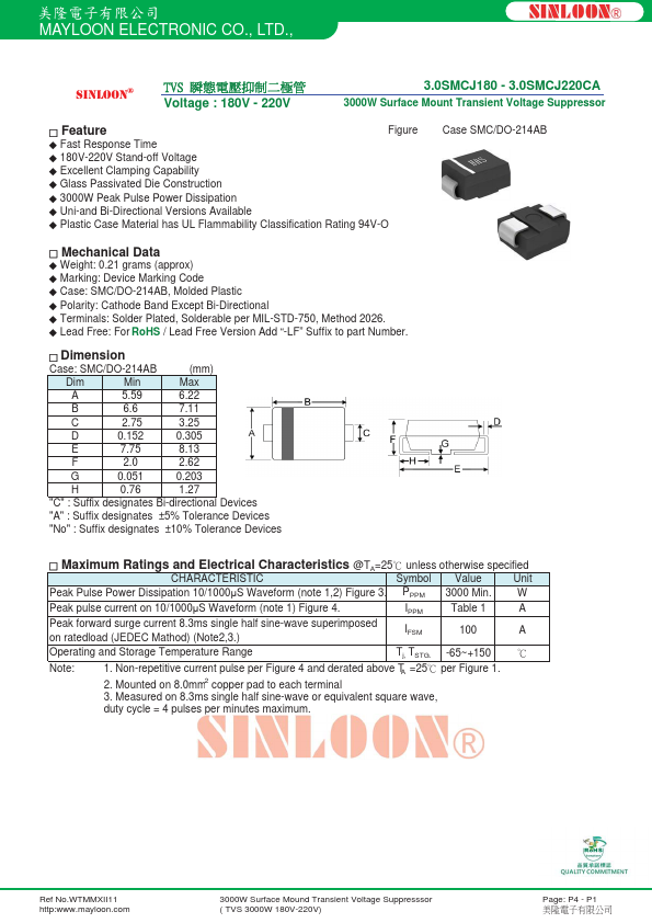 3.0SMCJ190A