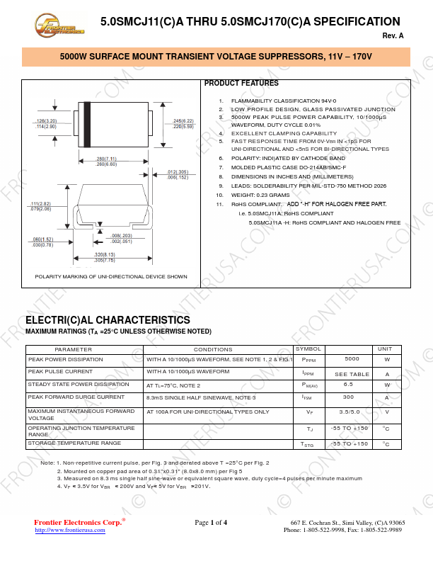 5.0SMCJ22CA