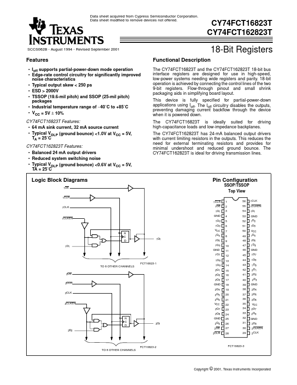 CY74FCT16823T