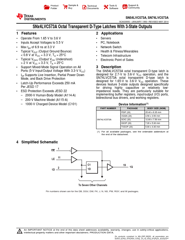 SN54LVC573A