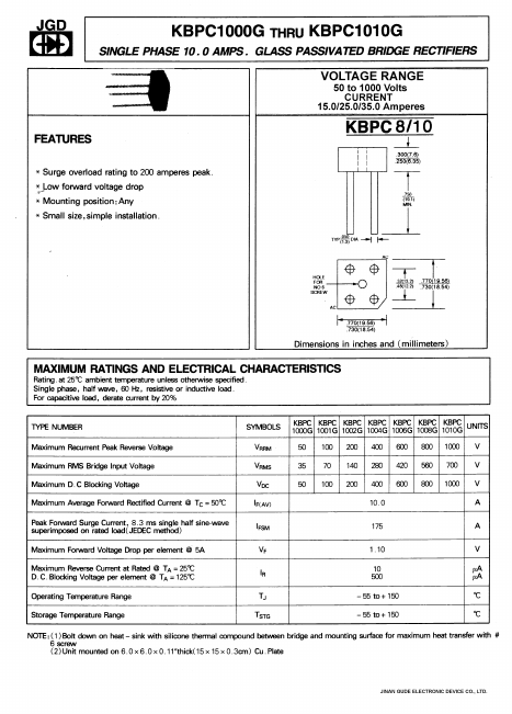 KBPC1002G