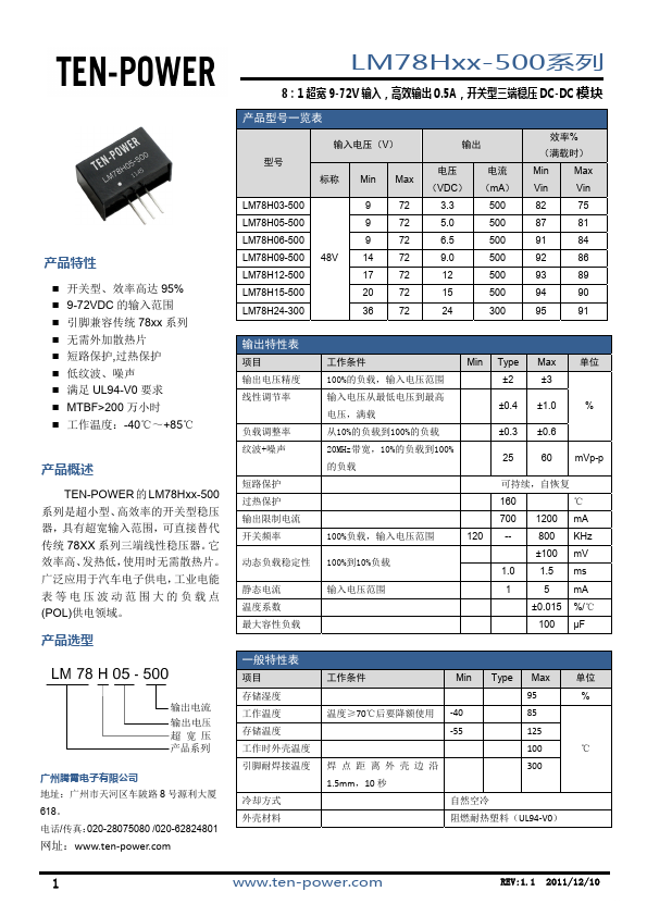 LM78H15-500