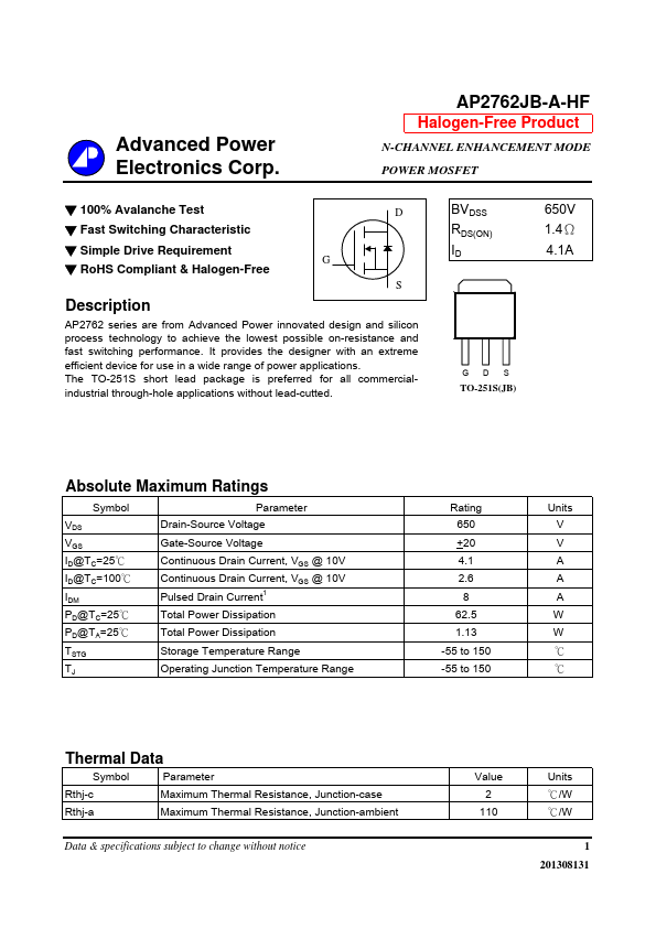 AP2762JB-A-HF