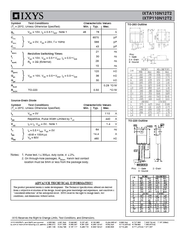 IXTA110N12T2