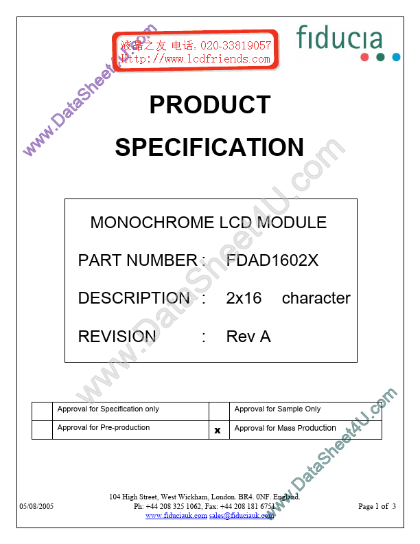 FDAD1602X