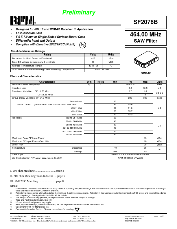 SF2076B