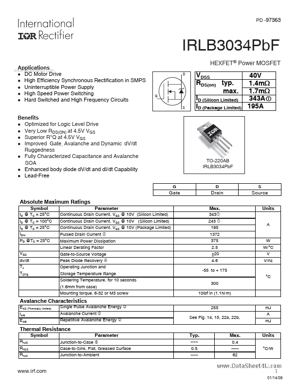 IRLB3034PBF