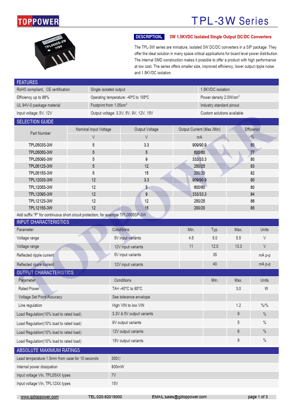 TPL0509S-3W