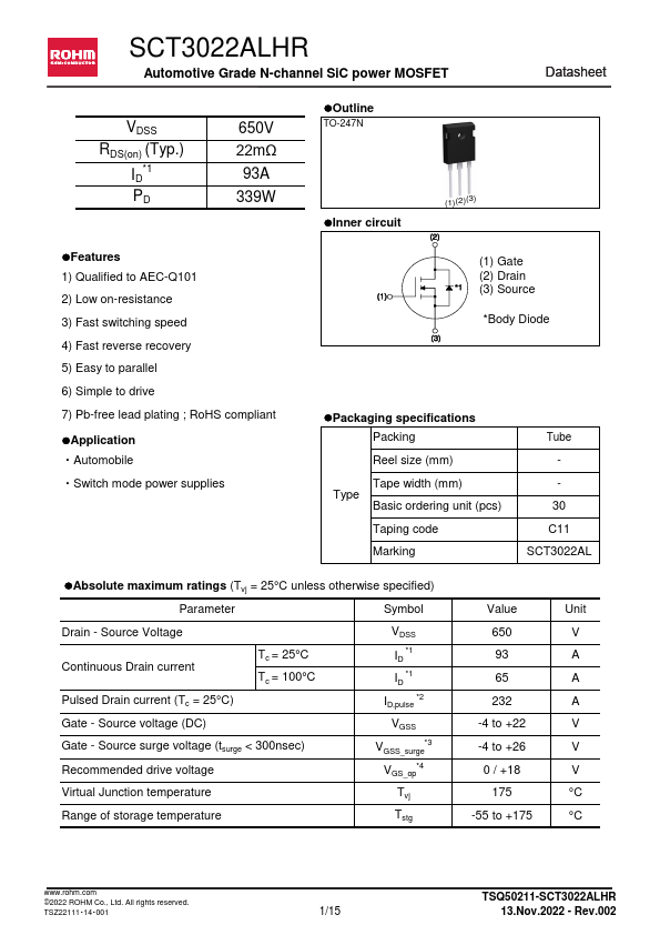 SCT3022ALHR