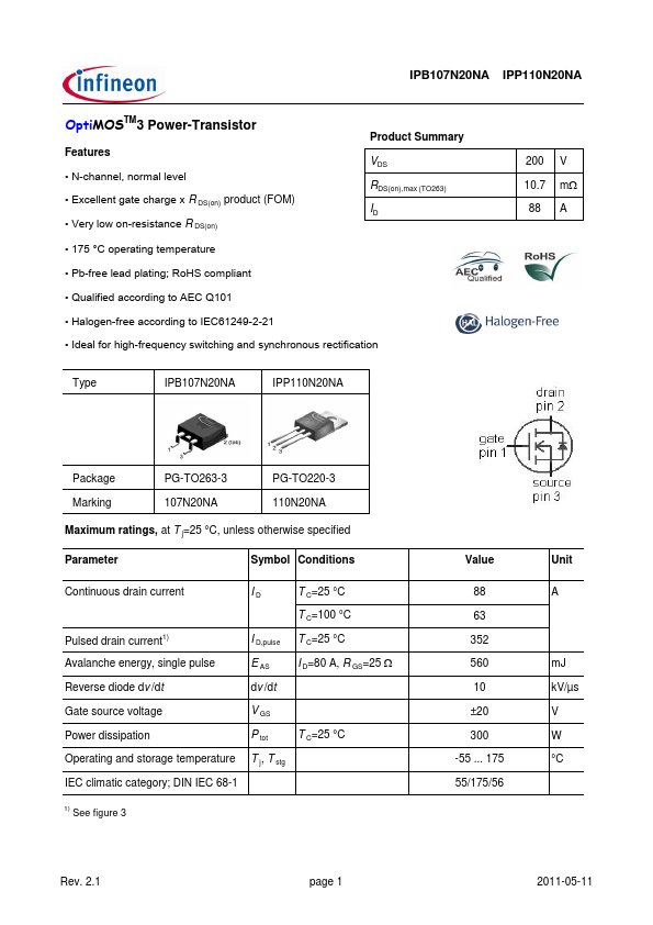 IPP110N20NA