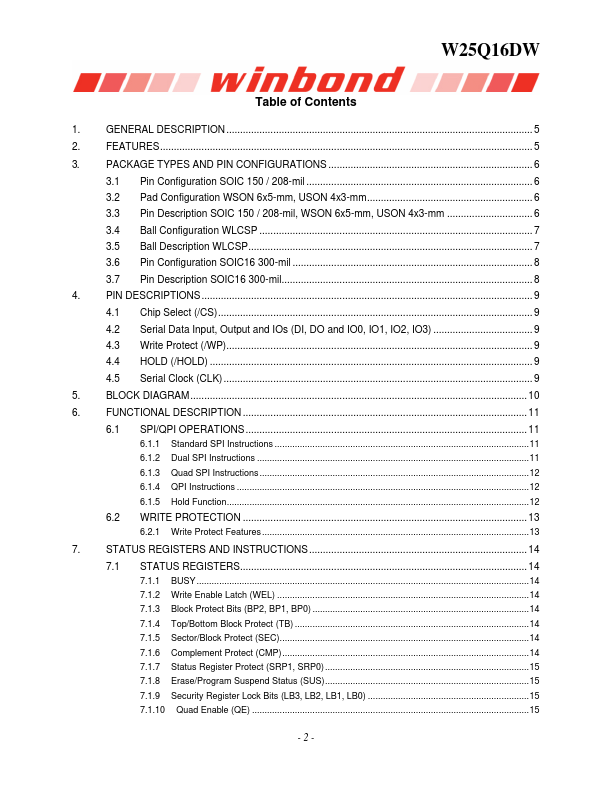 W25Q16DWSFIG