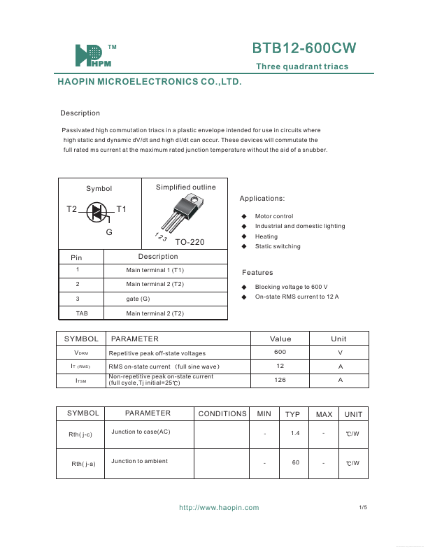 BTB12-600CW