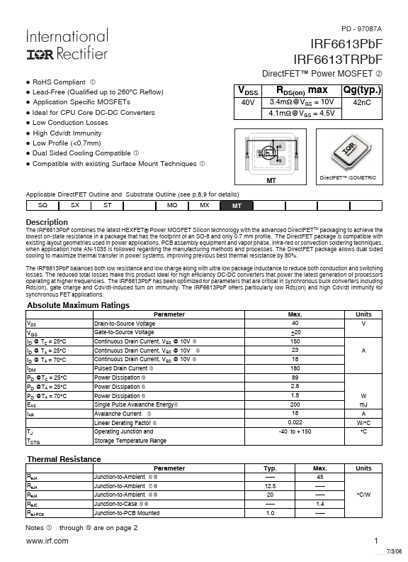 IRF6613TRPBF